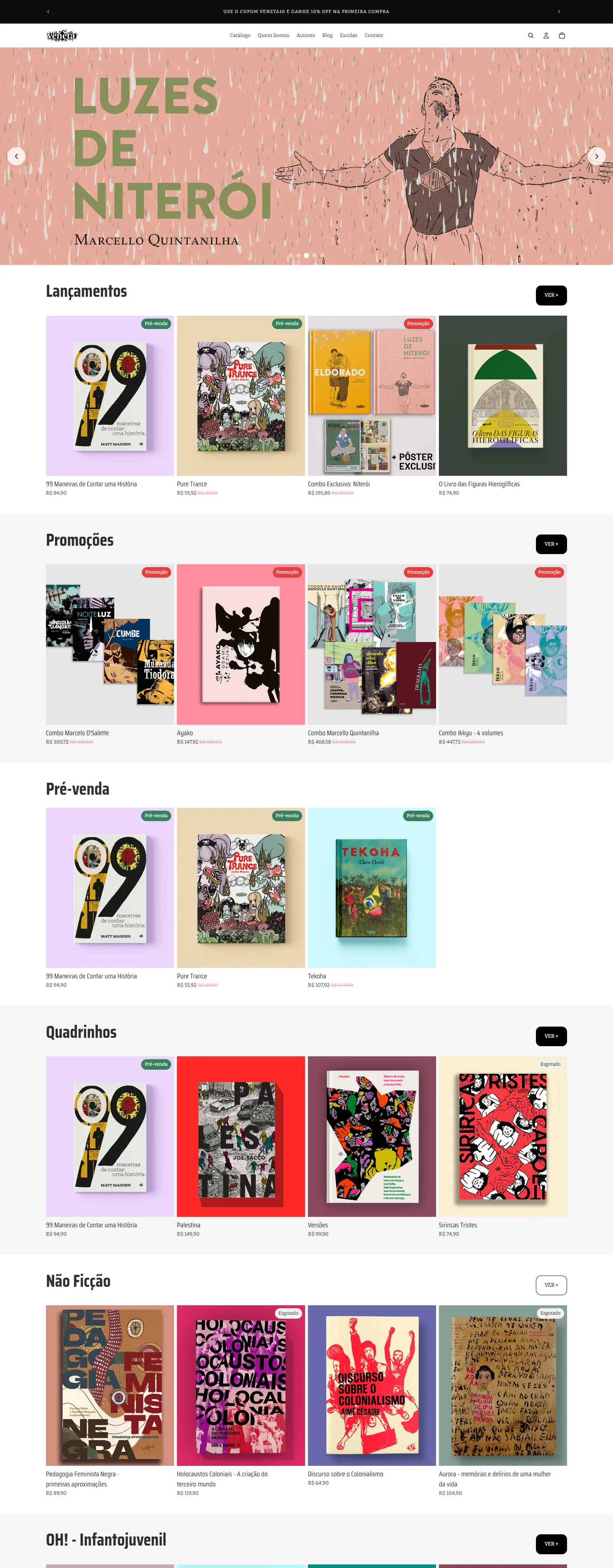 Site do cliente Além das Memórias, E-commerce criado pela Artnaweb